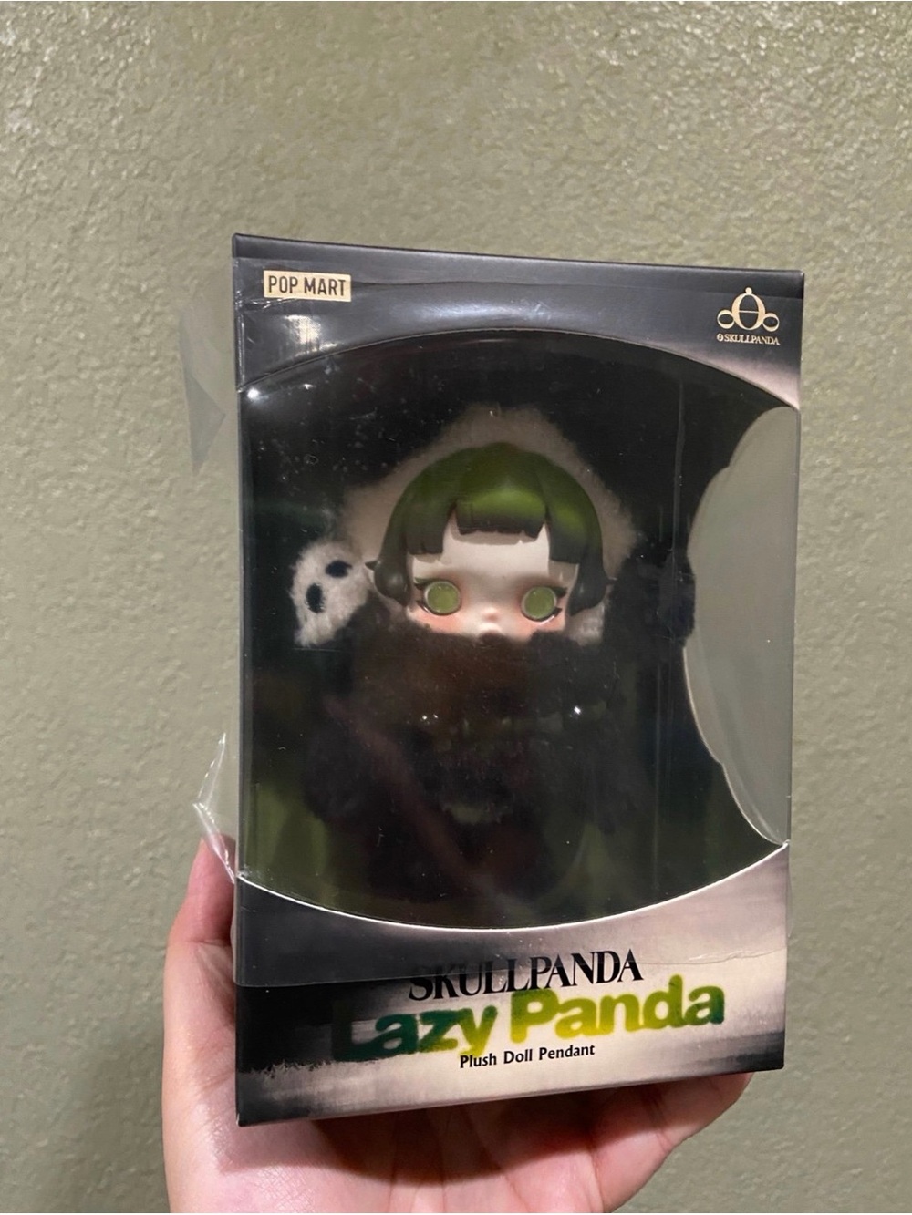 Skullpanda Lazy Panda Plush Doll Pendant - Green
